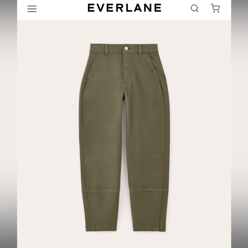 Everlane Barrel Utility pants in Kalamata